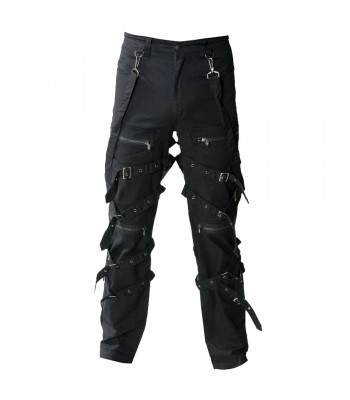 Prime Quality Men Gothic Pant Black Chrome Trousers Buckle Style High Waist Pants (2025)